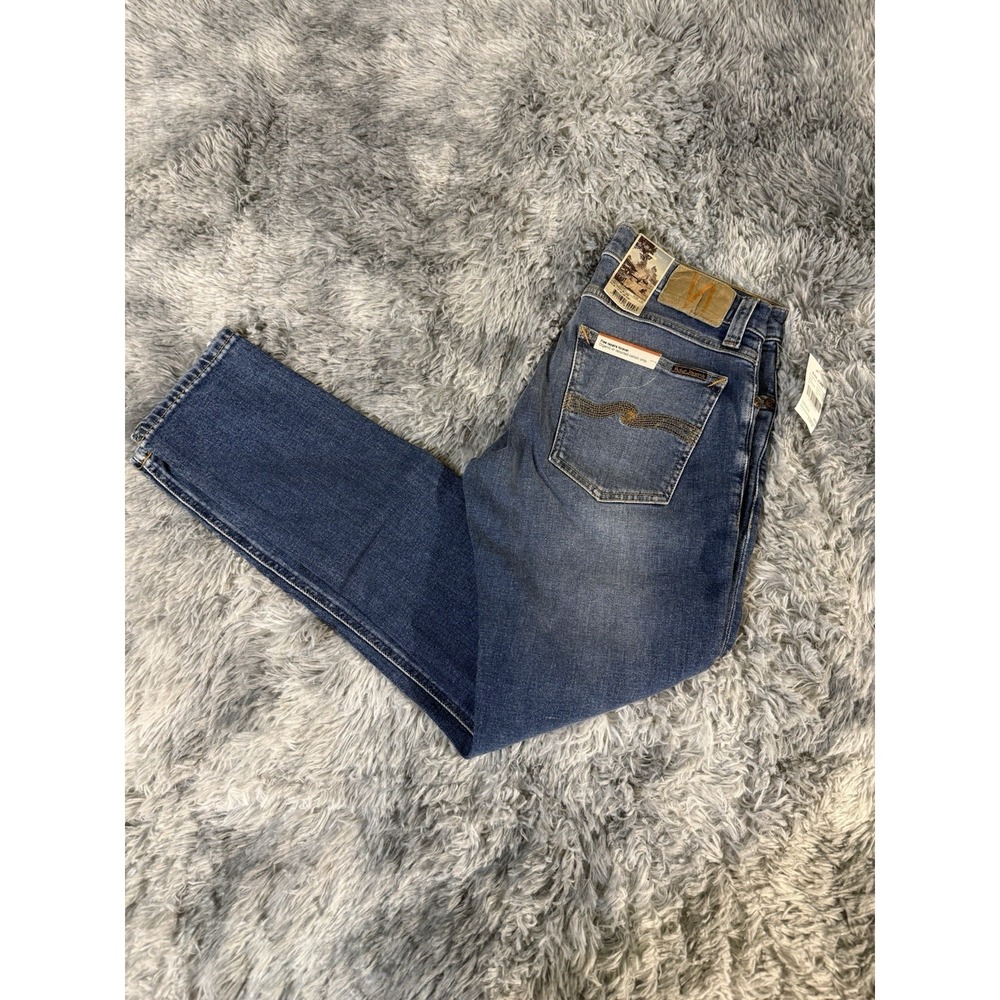 Nudie Jeans Tight Terry Men's 30 X 30 Inbetween Blue Fade Slim Stretch RRP £145